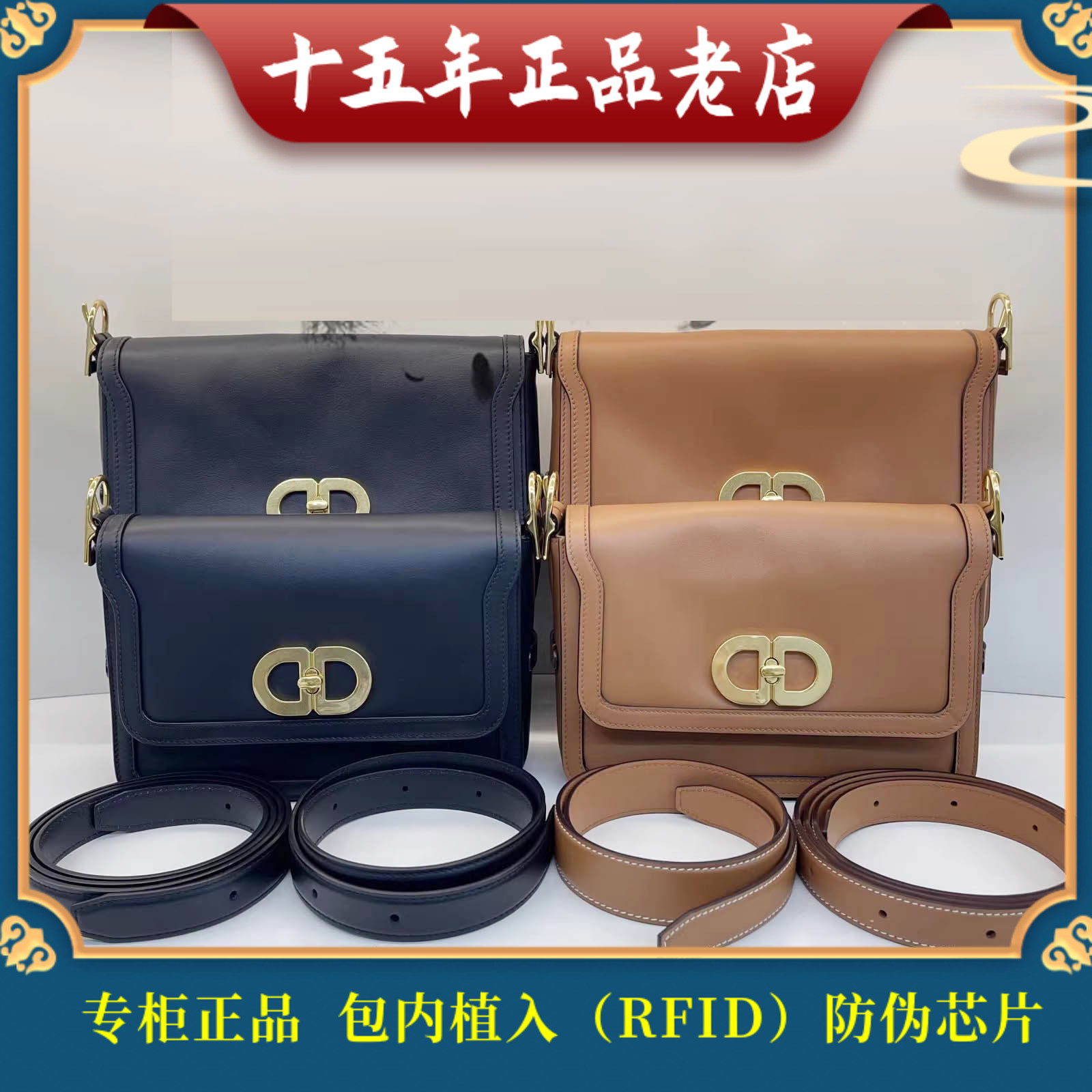 迪桑娜女包真牛皮专柜正品新款单肩斜挎休闲包包8244017901/902
