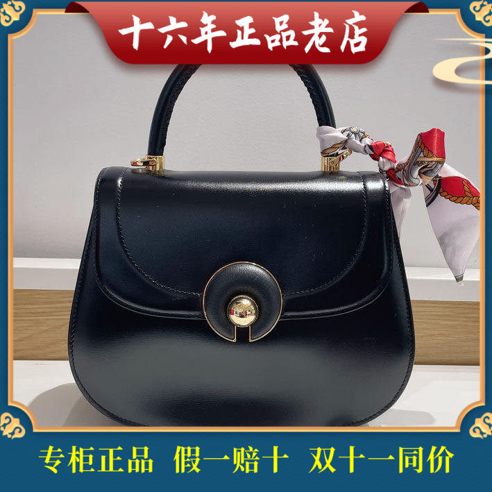 迪桑娜2023春新款真皮手提单肩