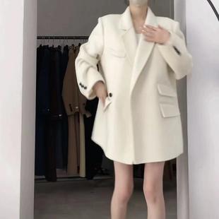 【冬日恋歌】新款韩版小个子双面羊绒大衣女短款呢子西装毛呢外套