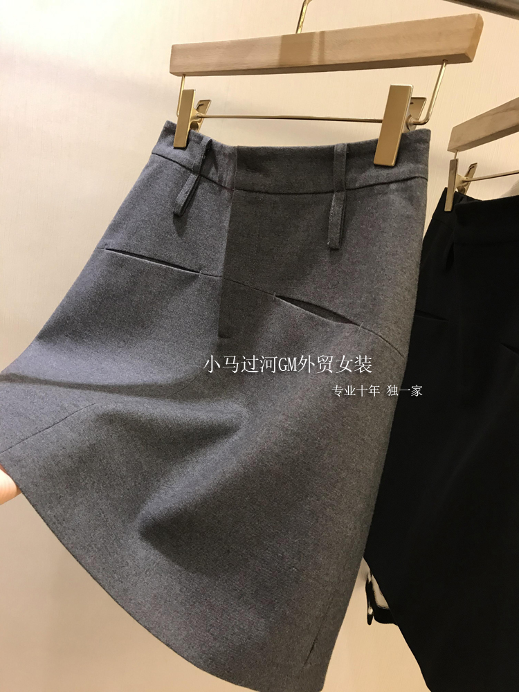 及品半裙!我可以说这款无DI了!!立裁隐形口袋A字半身裙女