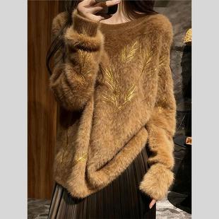 设计感慵懒高级感针织毛衣外套女款2025新款可外穿内搭上衣女秋冬