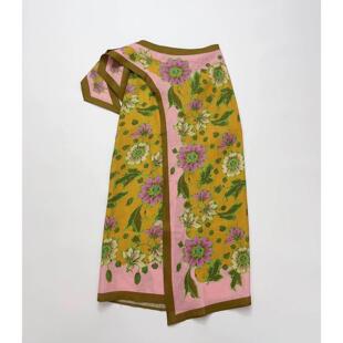 怒推  外贸单品质，2026夏季新中式包臀度假风一片式系带半身裙女