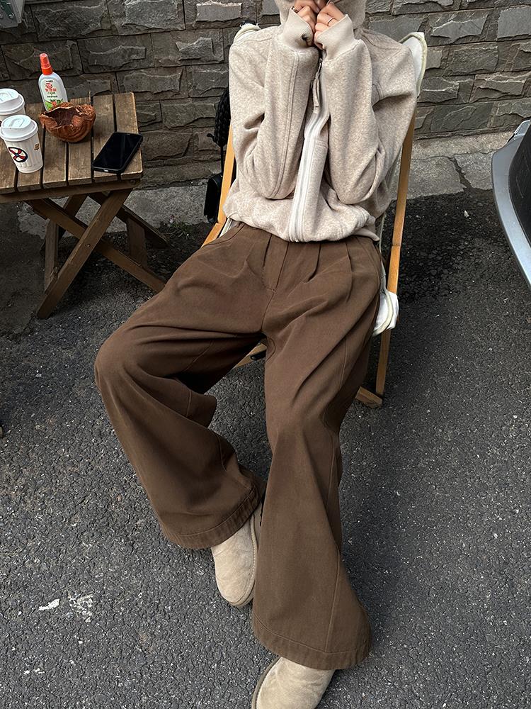 阔腿裤女2024新款秋款爆款休闲秋冬直筒裤垂感高级感裤子宽松长裤