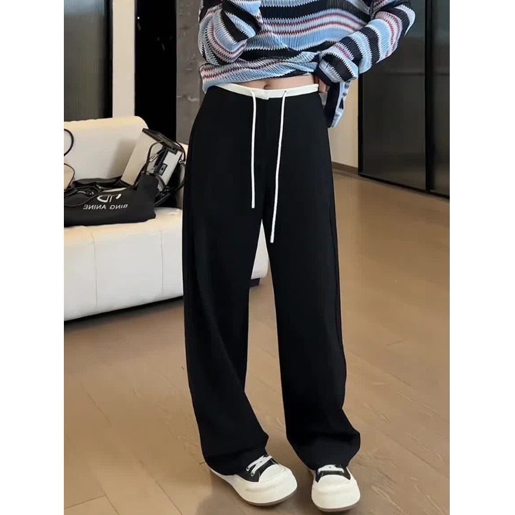 牛X货 巨炸裂！直筒休闲裤女2024年新款秋季小个子高腰显瘦裤子