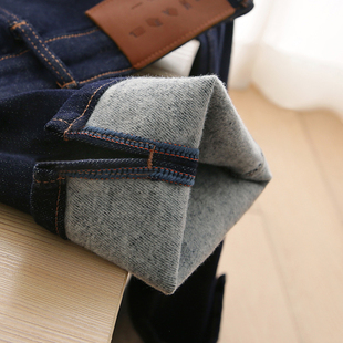 chao软弹,好穿到飞起!加绒保暖显瘦小直筒磨毛牛仔裤女秋冬高腰