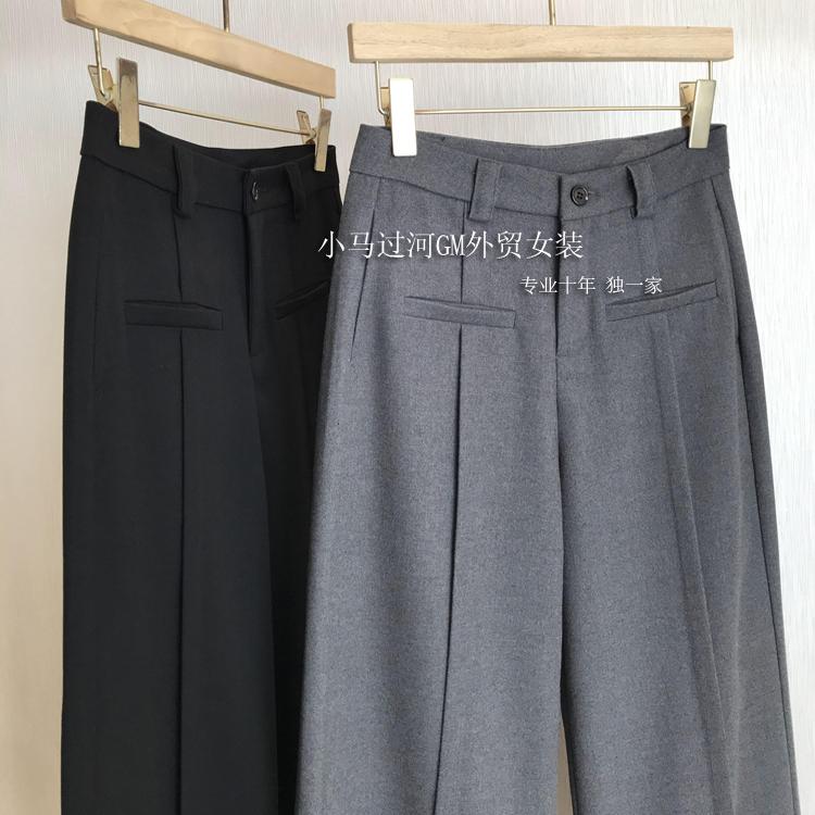 吸粉神裤！！理想的不行，墙裂~高腰中缝线直筒显瘦休闲西裤