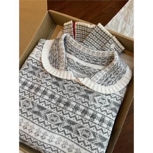 绝了！！！好品相会说话，25早秋复古满幅刺绣花纹羊毛针织毛衣女