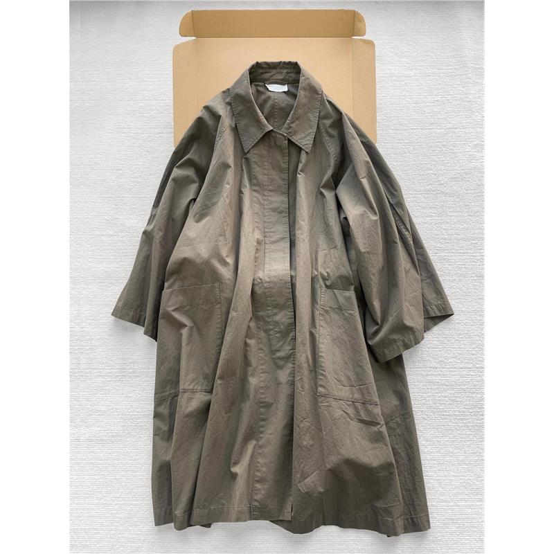牛X货 巨炸裂！绿色宽松廓形风衣女秋季松弛感时尚气质中长款外套