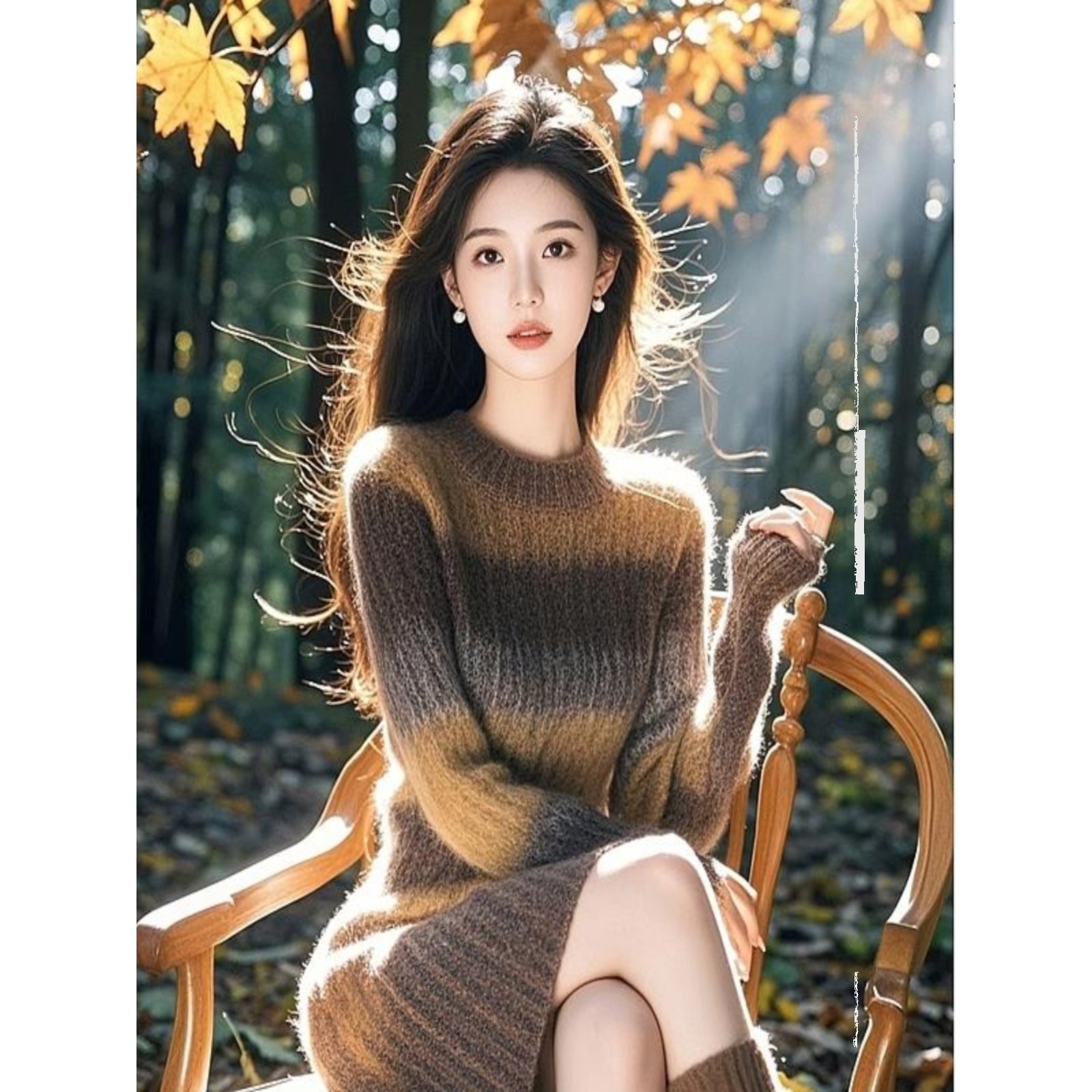 牛X货 巨炸裂！超好看咖色毛衣连衣裙女秋收腰显身材内搭打底长裙,女装/女士精品,连衣裙,淘宝优惠券,粉丝福利购,淘宝优惠卷