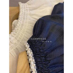 掌柜自留！！很日系气质，全苎麻珍珠小立领花苞袖衬衫上衣女