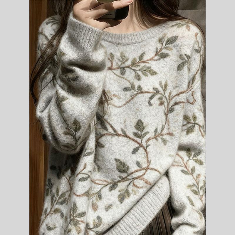 2025年秋季新款独特漂亮高级感chic日系温柔风宽松慵懒软糯毛衣女