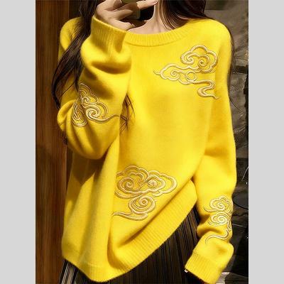 新中式国风毛衣高级感超好看针织上衣女2025秋冬新款今年流行爆款