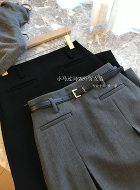狂美，衣品巨篙级！秋冬新款2025高腰压褶微包臀职场西装半身裙女