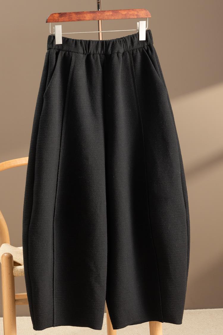 品牌折扣店商场外贸货女装清仓气质百搭藏缺点高腰九分镰刀裤女