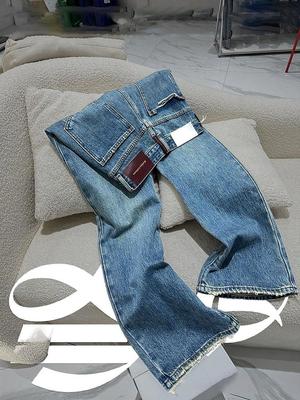 品牌专柜高端女装巨炸裂！高腰阔腿窄版复古直筒宽松拖地牛仔裤女