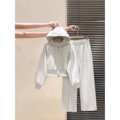 怒推！外贸单品质，2025新款气质轻熟连帽卫衣+裤子两件套女秋季