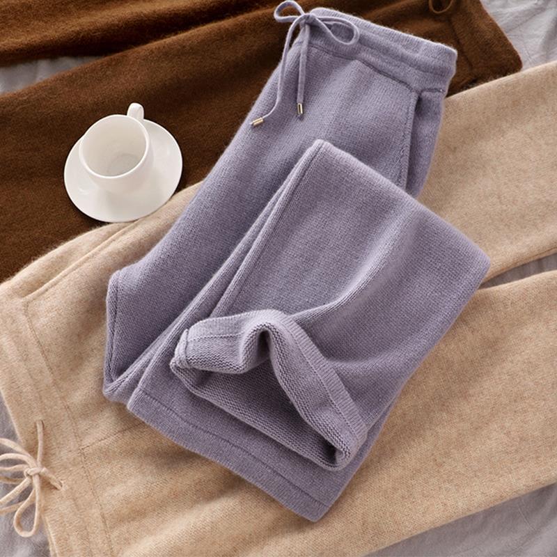 垂感宽松显瘦羊毛阔腿裤