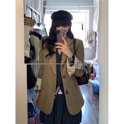 独特超好看深冬呢子大衣女入冬季2025新款毛呢外套高级感加厚短款