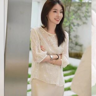 绝美轻熟风吊带裙套装 上衣2026年夏季 女 轻薄设计感宽松时尚 新中式