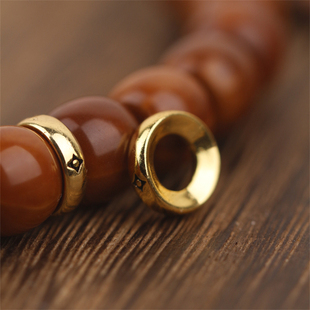 24K黄金色卡环卡圈隔片垫片文玩手串隔珠星月猴头金刚佛珠diy配饰