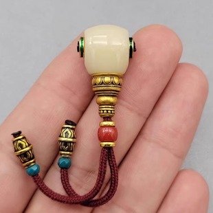 雪巴琉璃合金三通弟子珠套装文玩星月椰蒂手串DIY配饰文玩三通