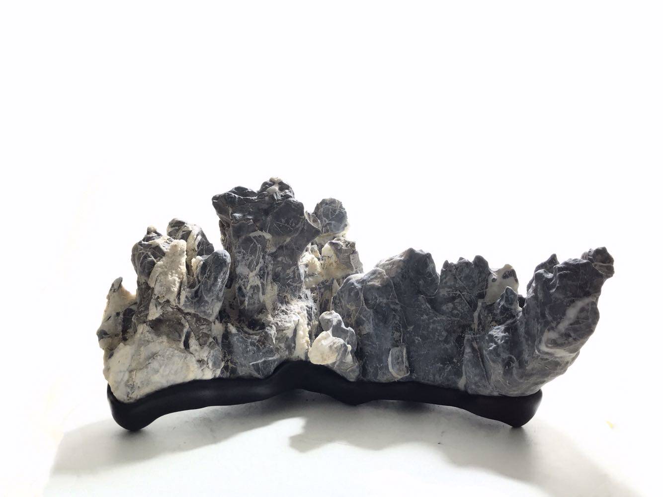 文房清供石 古典赏石 英德石原石 英石奇石 观赏石摆件 英石盆景