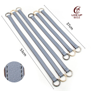 51#灰蓝荔枝纹52cm肩带老花水桶包手提带子头层纯牛皮手柄包带