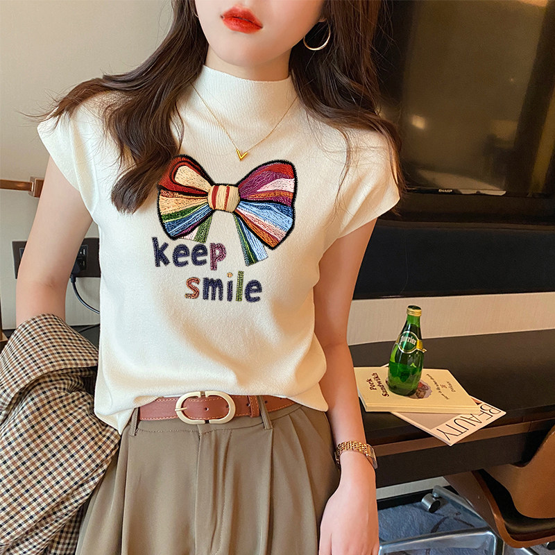 法式短袖t恤女夏季修身上衣内搭针织打底衫2026新款今年流行爆款