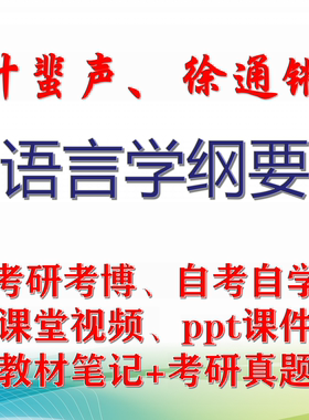 叶蜚声 语言学纲要 大学视频课件笔记真题中文系专业课考研考博