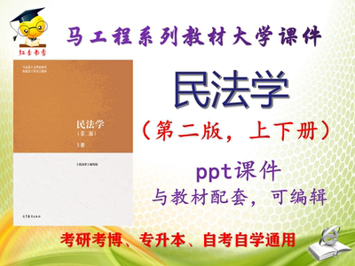 马工程教材《民法学》第二版PPT课件上下册ppt可编辑