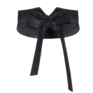 汉服宽腰封女装饰连衣裙子束腰古风中式国风布腰带复古百搭黑绿色