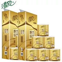 Qingfeng Rogu's Pure Gold Roll Baper 2000 с основной туалетной бумагой Большой рулон доступный доступная туалетная бумага с длинным рулоном.