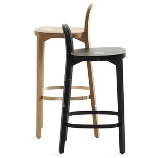 北欧实木家用现代简约吧椅吧台凳创意酒吧椅高脚凳丹麦风KTV椅子