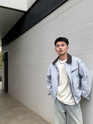 翻领牛仔外套2026春季新款时尚宽松休闲百搭简约舒适男款上衣