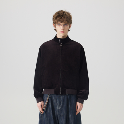 APOECHO美式立领白夹克宽