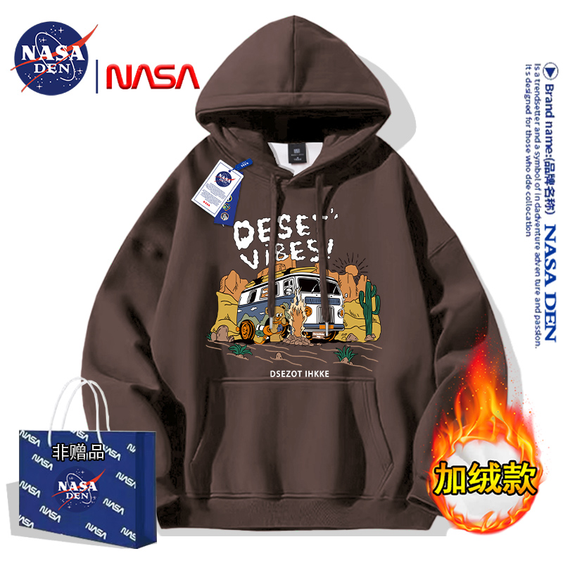 NASA联名美式重磅长袖卫衣女