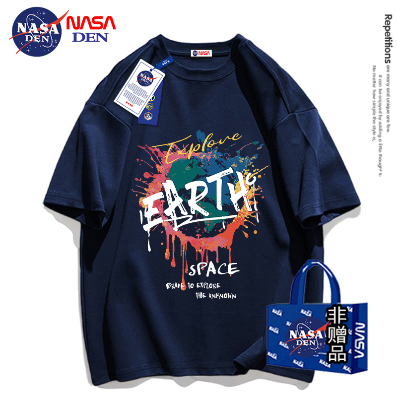 NASA联名纯棉圆领宽松百搭T恤女