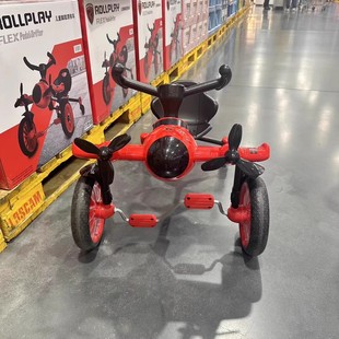 山姆代购rollplay如雷儿童脚踏三轮车漂移飞机车玩具可折叠自行车