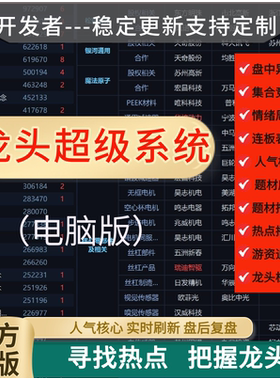 龙头超级系统涨停板短线复盘情绪周期龙头战法题材库AI量化挖掘