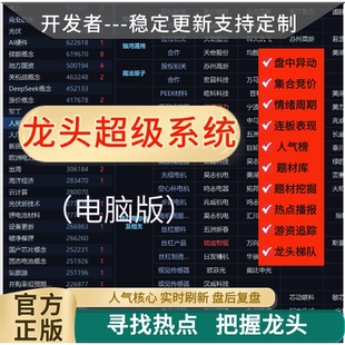 龙头超级系统涨停板短线复盘情绪周期龙头战法题材库AI量化挖掘