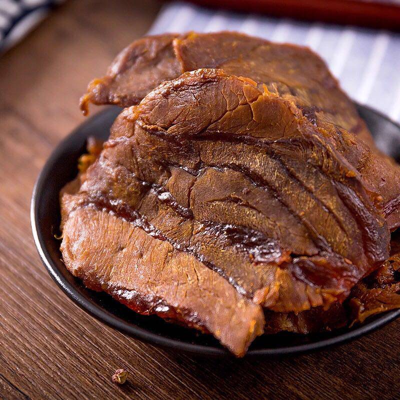 蜜汁牛肉干湖岭特产毛重500克袋装真空牛腱子肉 网红休闲零食小吃