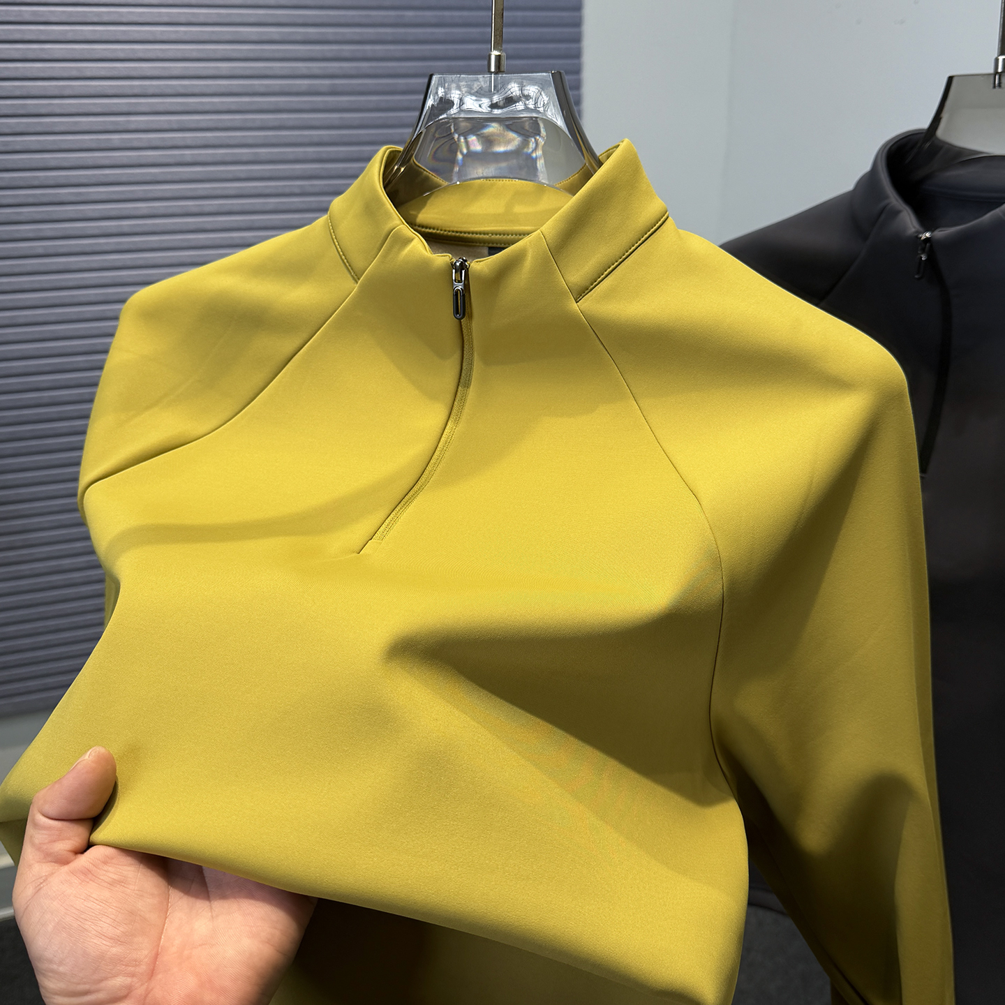 半拉链加绒加厚卫衣男运动休闲