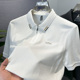 中青年纯色t恤男翻领半袖 2025夏季 潮 男短袖 半拉链100%纯棉polo衫