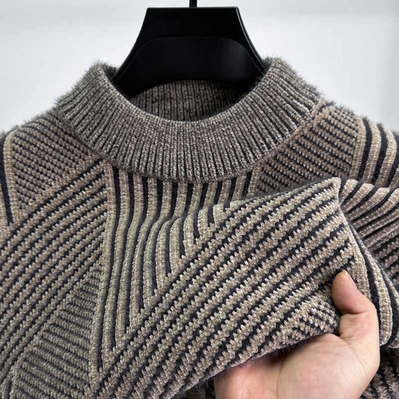 雪尼尔抗起球毛衣
