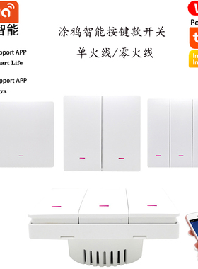 Tuya智能WiFi按键开关手机APP远程控制定时GoogleHomeAlexa语音