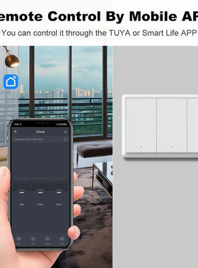 Matter WiFi涂鸦智能ZigBee美规磁保持按键回弹开关Homekit直连