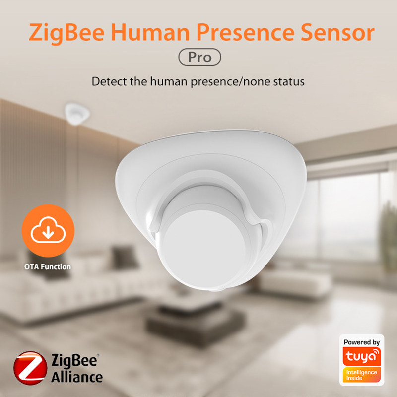 涂鸦ZigBee Pro人体存在传感器雷达监测手机APP智能联动安防设置