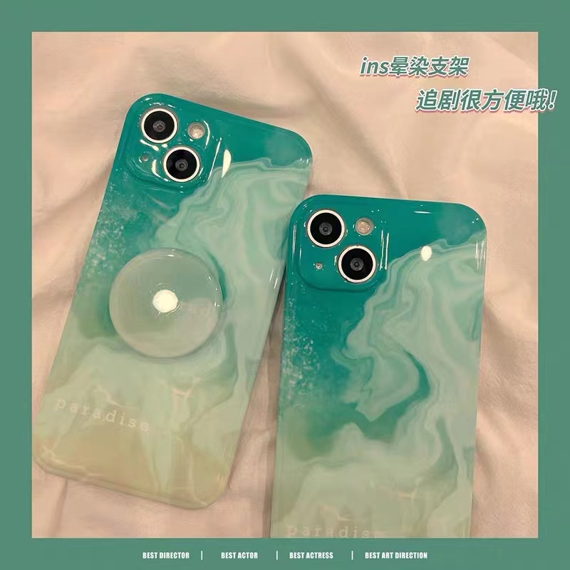 ins风绿色晕染带支架趣味鼻子