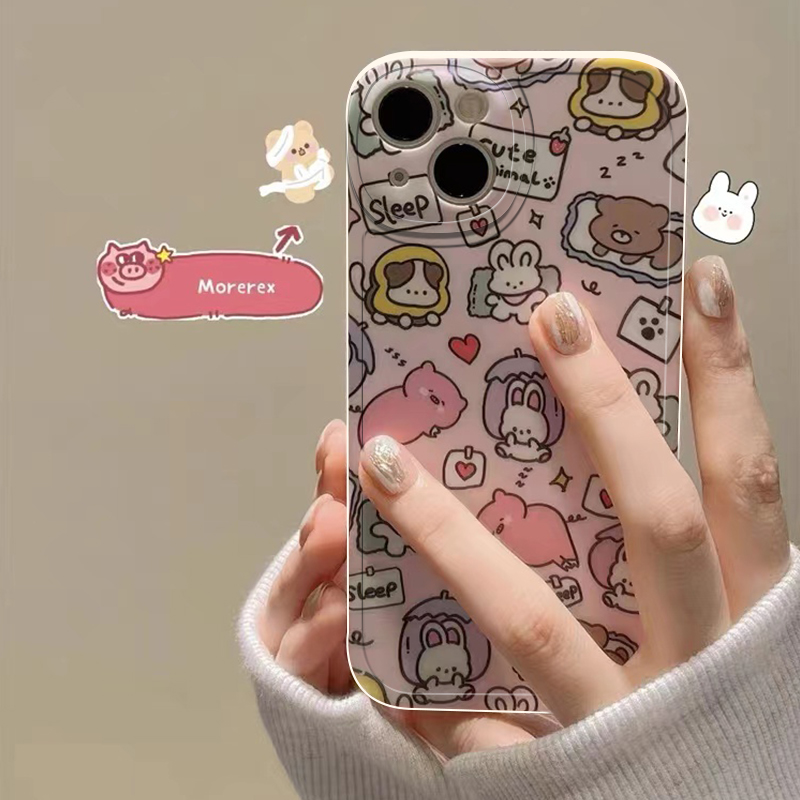 趣味卡通可爱超萌动物小胖妹适用oppo find x9/findx8/findx7/x5/x3/findx6手机壳K11x全包k9pro个性k12女k10