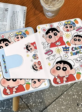 卡通蜡笔小新旋转3折带笔槽iPad2026保护套新款Air7/6/5适用10代苹果iPad11保护壳10.9平板Pro11女13mini7A16